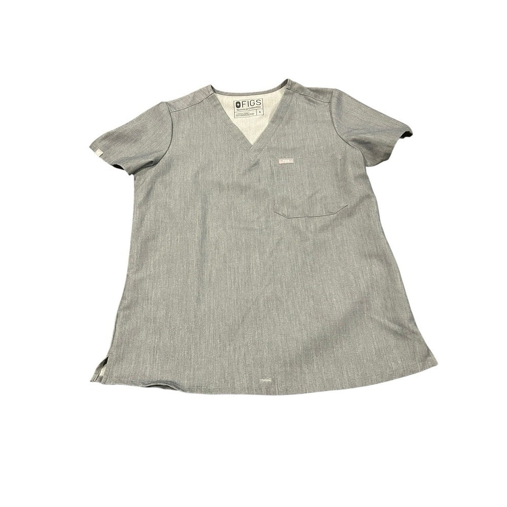 Figs Scrub Top Women's Graphite Gray Technical Collection Catarina Size Small